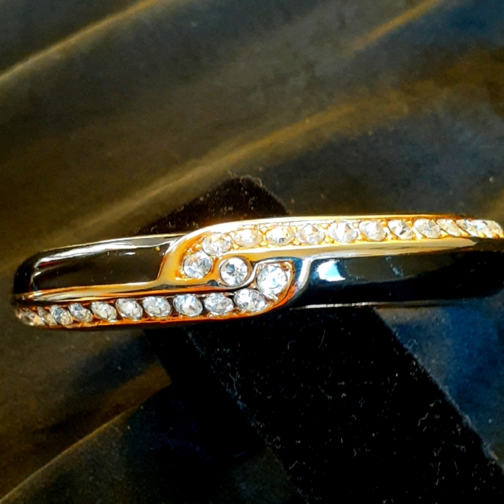 3 for $25- Gold Toned Bangle with Diamantes